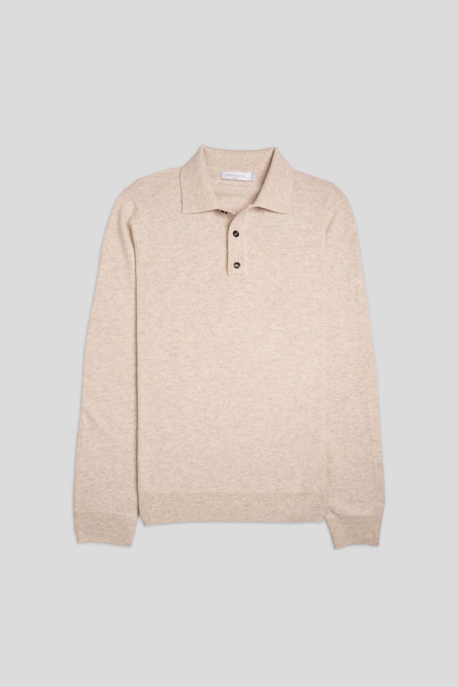 Polo Shirt Sweater - Beige