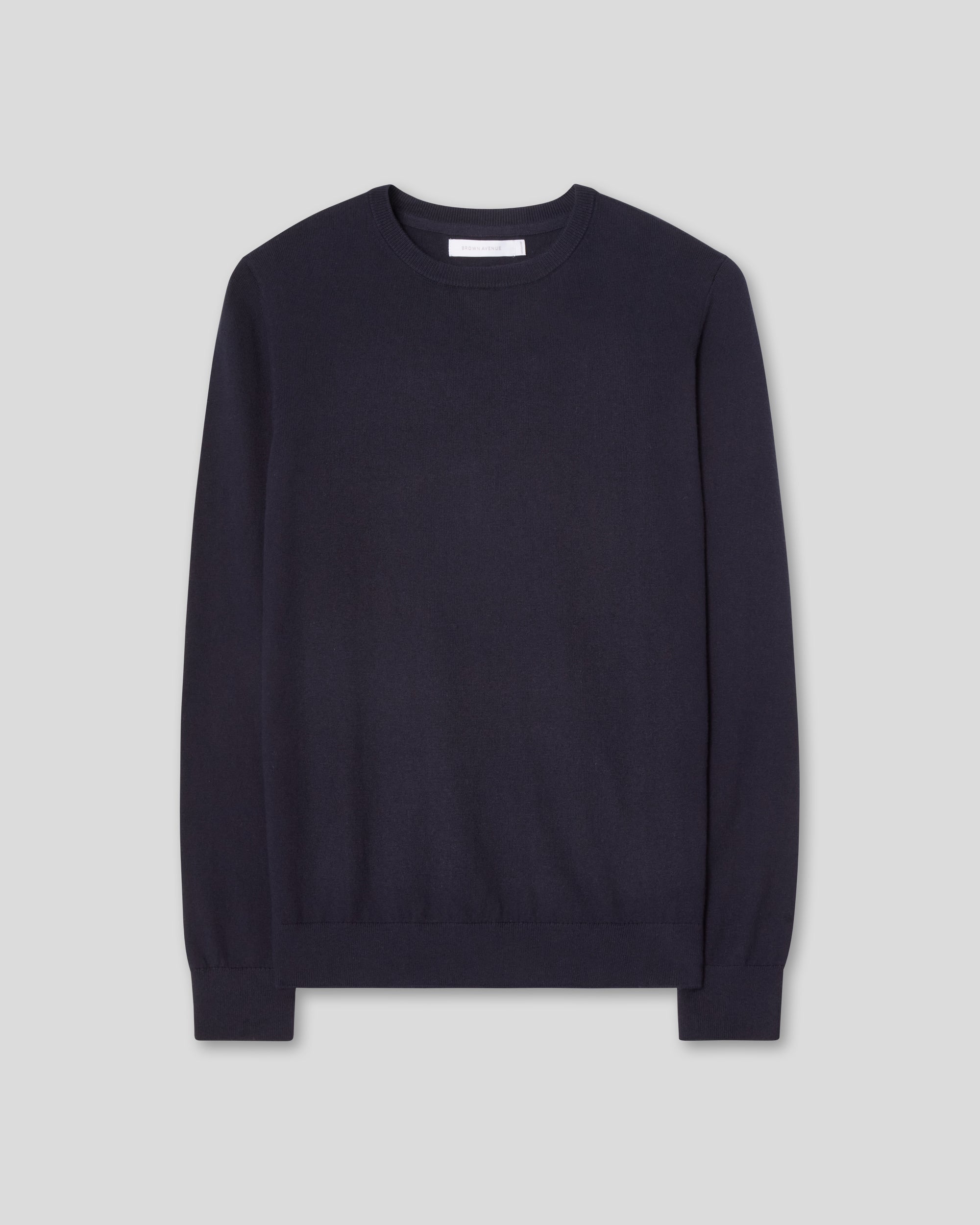Bomull Kashmir Crewneck - Marinblå