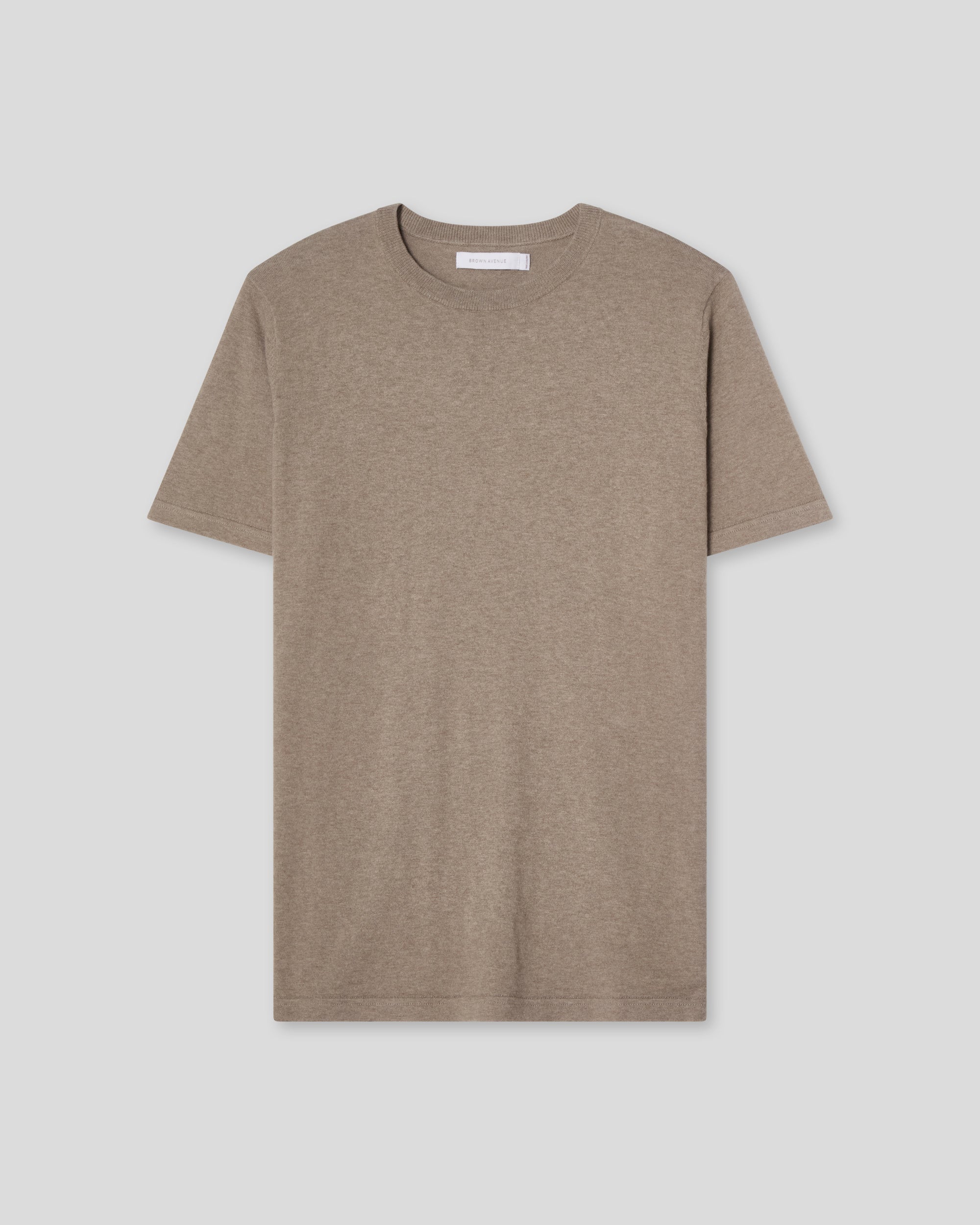 Stickad T-shirt - Grå