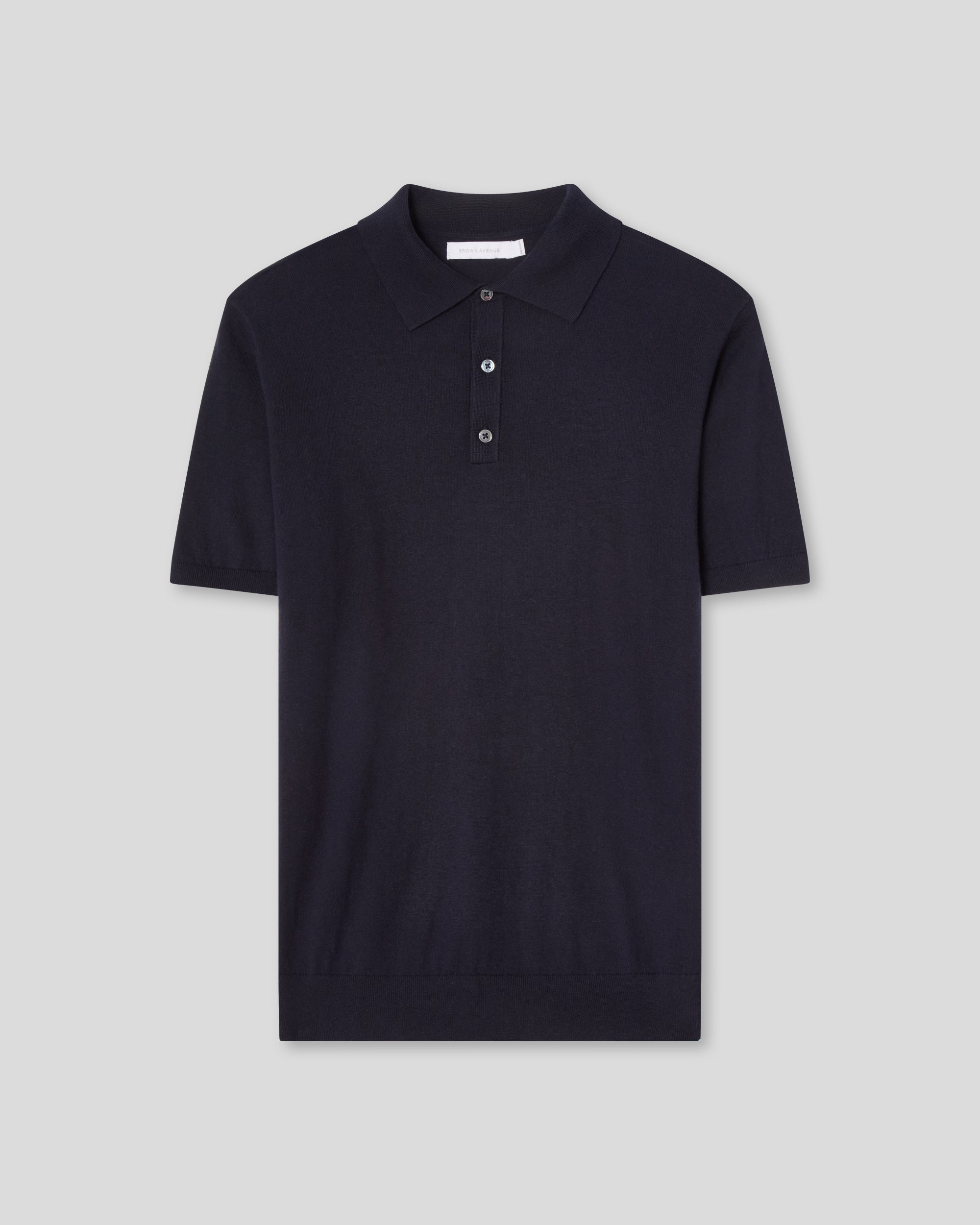 Knitted Polo - Navy