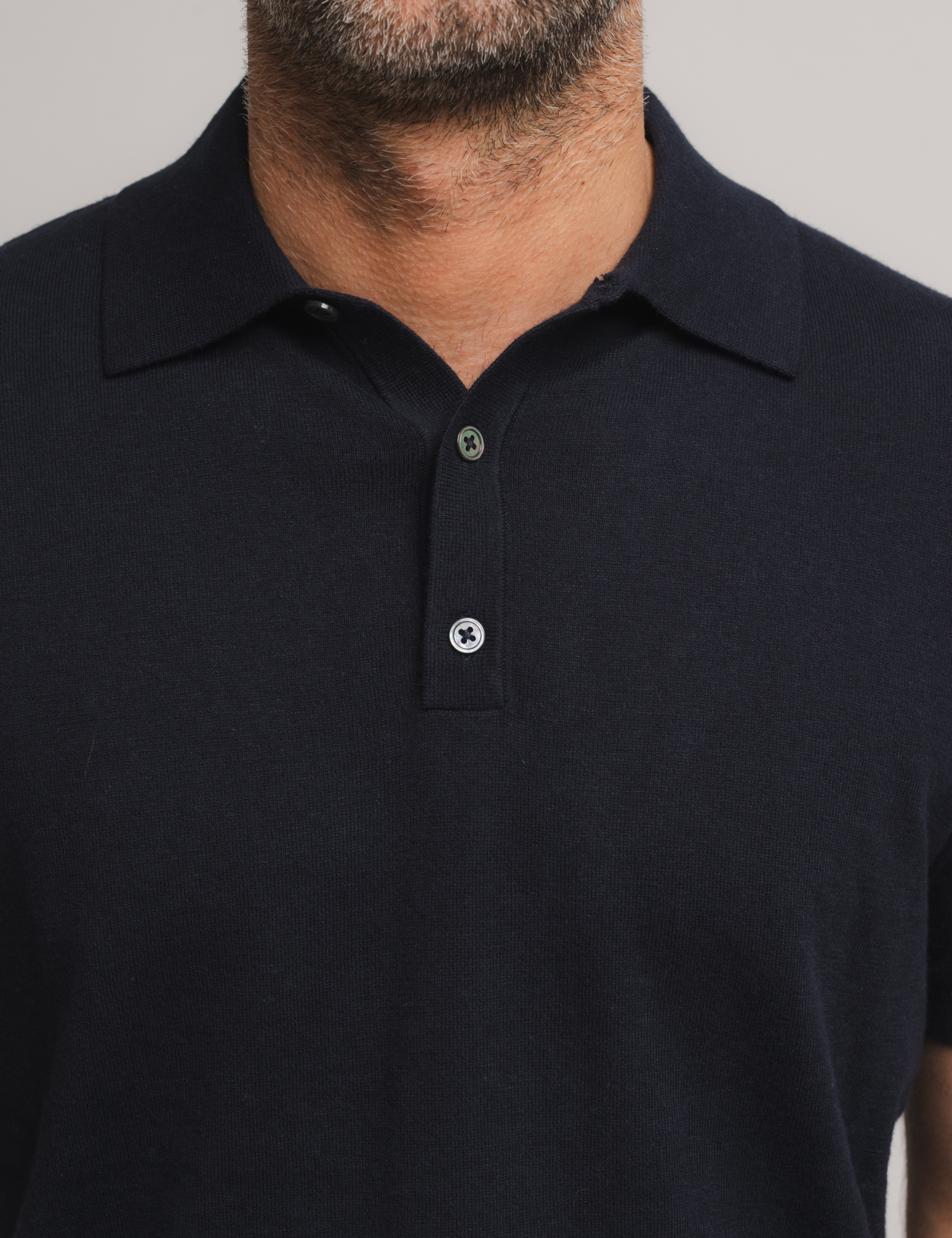 Knitted Polo - Navy