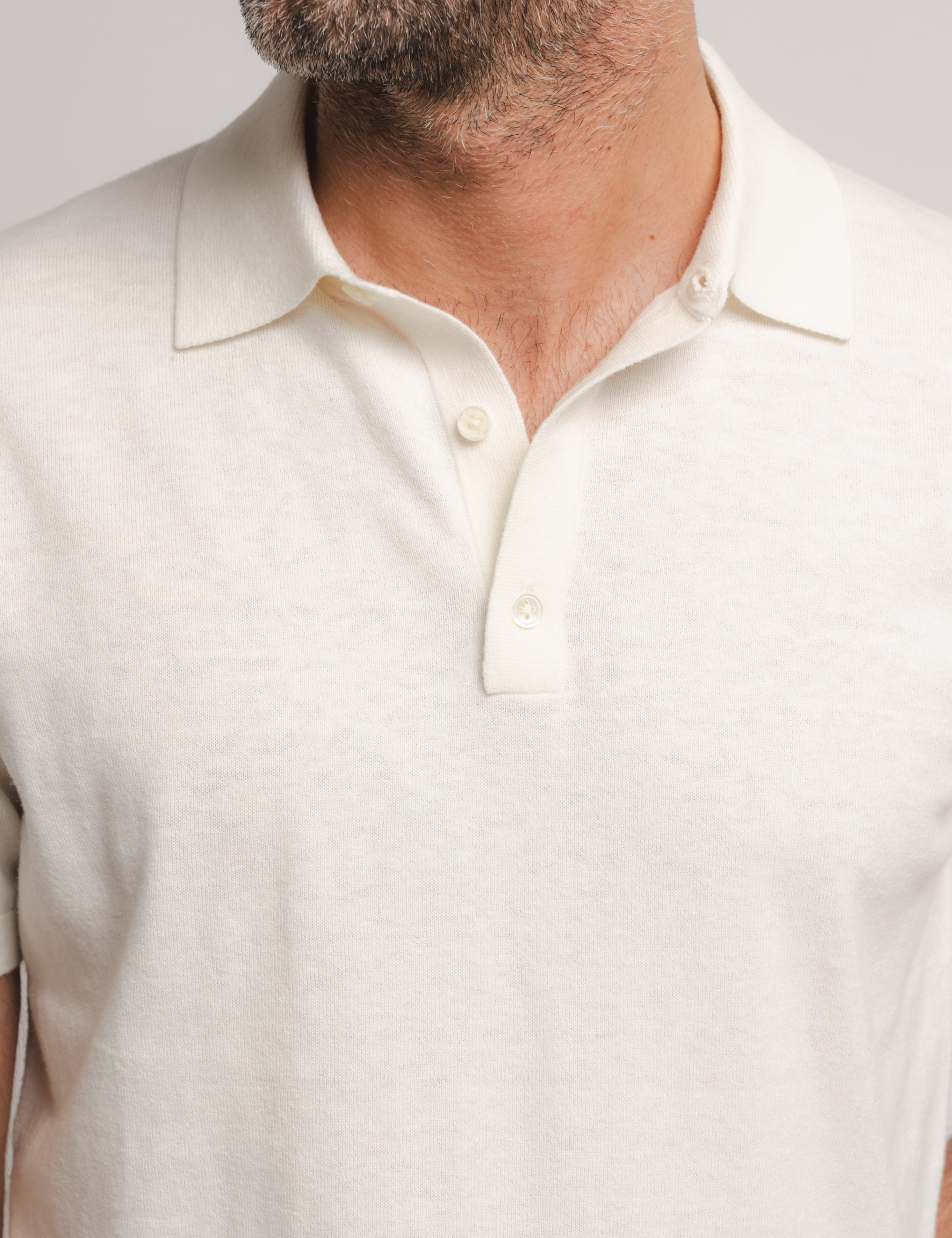 Knitted Polo - Off-White