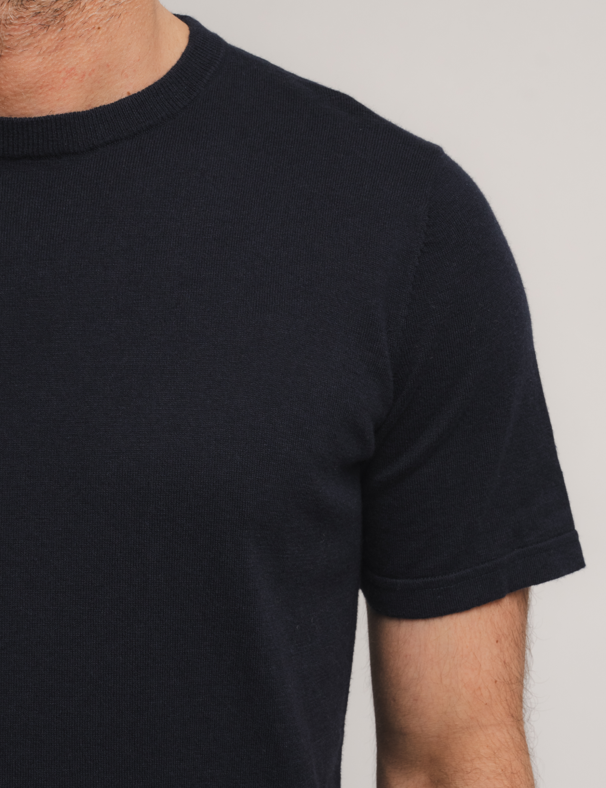 Knitted Tee - Navy