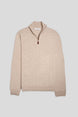 Half Zip Cashmere Sweater - Beige