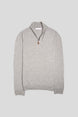 Half Zip Cashmere Sweater - Grey
