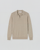 Stickad Polo Shirt - Safarigrön