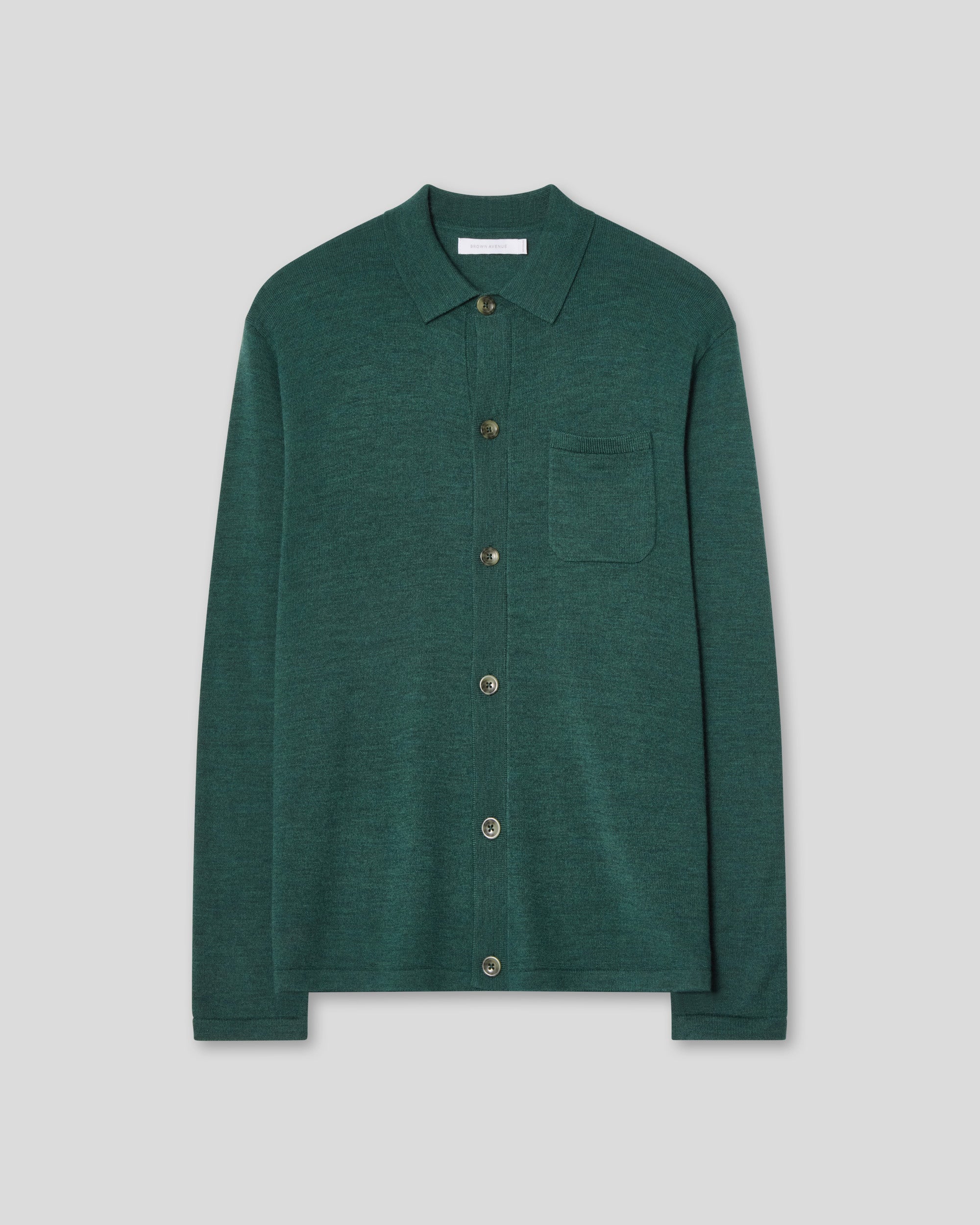 T/C BASIC KNIT SHIRT CARDIGAN アッシュブラウン　L Ally.B Basic Knit Cardigan（カーディガン）｜ALLISON BROWN