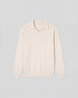 Stickad Polo Shirt - Off White