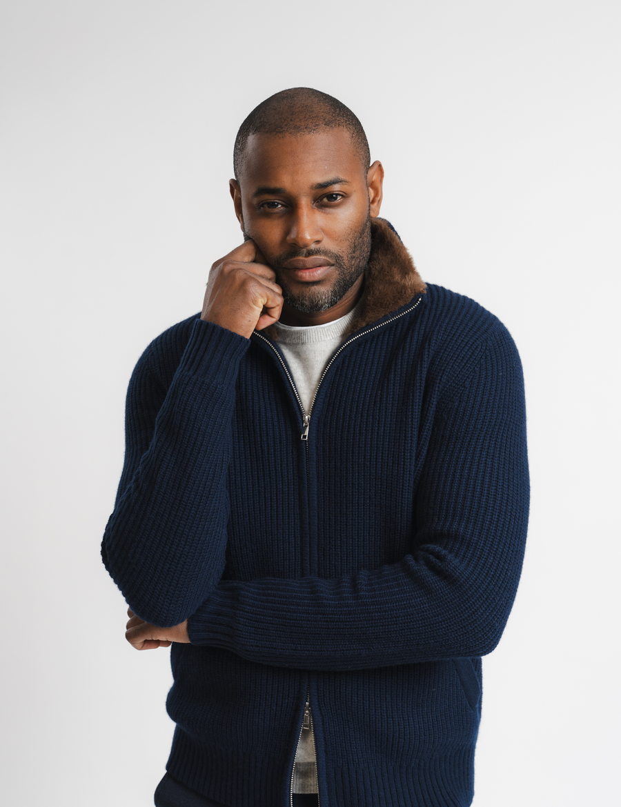 Megeve Cardigan - Navy