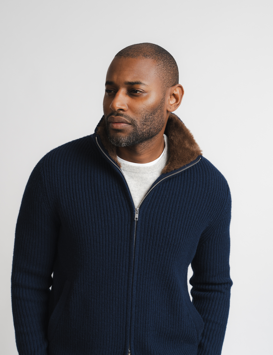 Megeve Cardigan - Navy