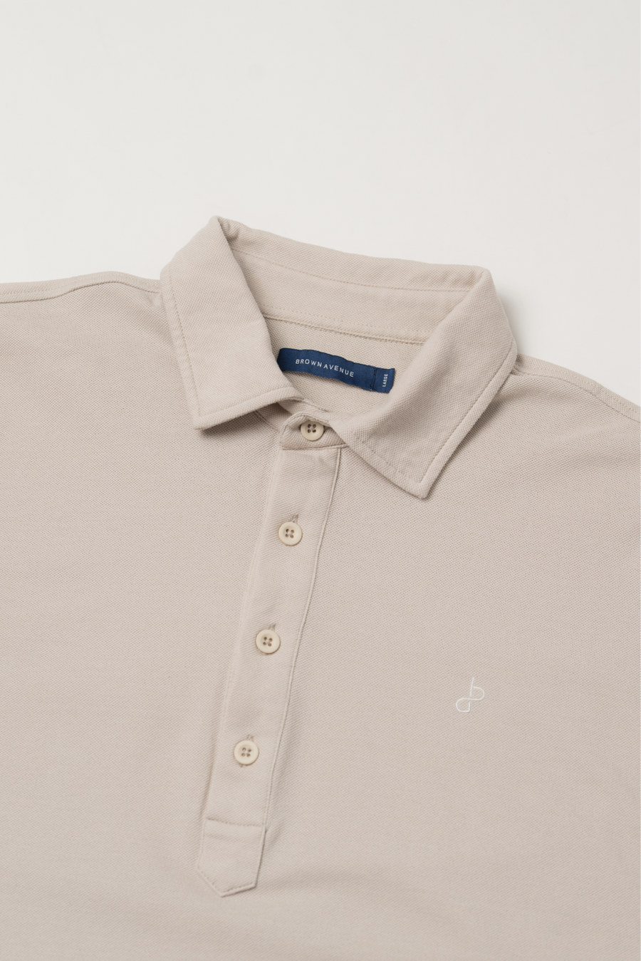 Cotton Polo Piké Shirt - Sand