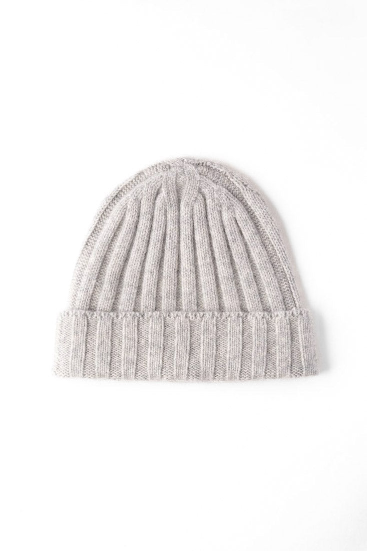 Cashmere Beanie - Silver Grey