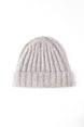 Chunky Ribbed Beanie - Silver Grey