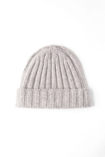 Chunky Ribbed Beanie - Silver Grey