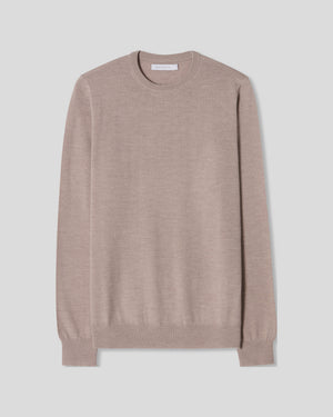 Cashfeel Merino Crewneck - Taupe