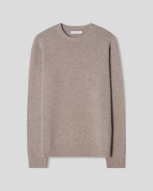 Wool Cashmere Chunky Crewneck - Greige