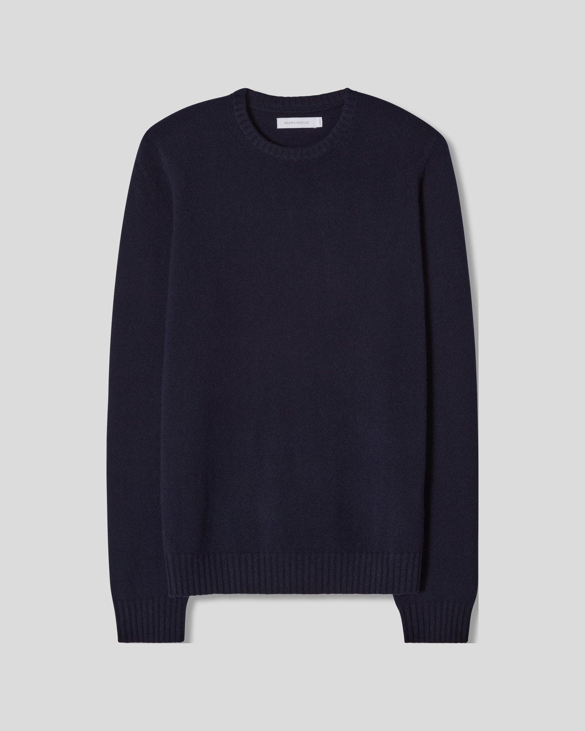 Wool Cashmere Chunky Crewneck - Navy
