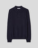 Wool Cashmere Polo - Navy