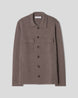 Stickad Overshirt - Brun
