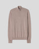 Cashfeel Merino Half Zip - Taupe