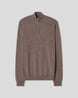 Cashfeel Merino Half Zip - Brown