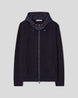 Knitted Hood Jacket - Navy