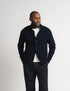 Heavy Knitted Cardigan - Marinblå