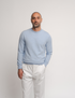 Cotton Cashmere Crewneck - Azure Blue