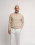 Cotton Cashmere Crewneck - Light Taupe