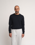Cotton Cashmere Crewneck - Navy
