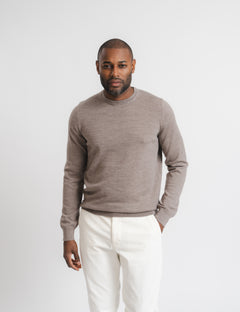 Cashfeel Merino Crewneck - Brown