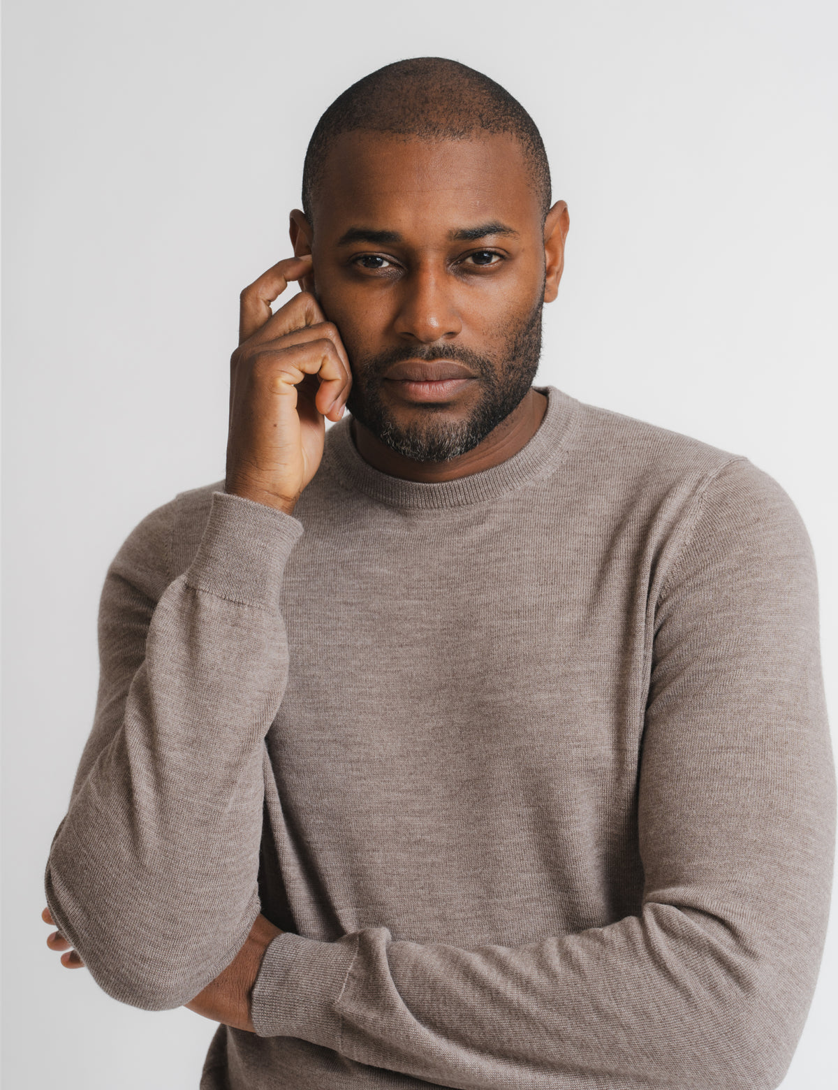 Cashfeel Merino Crewneck - Brown