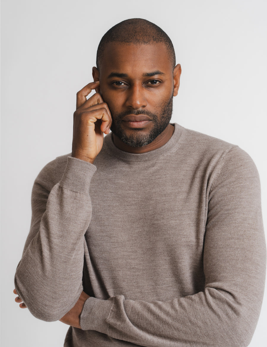 Cashfeel Merino Crewneck - Brown