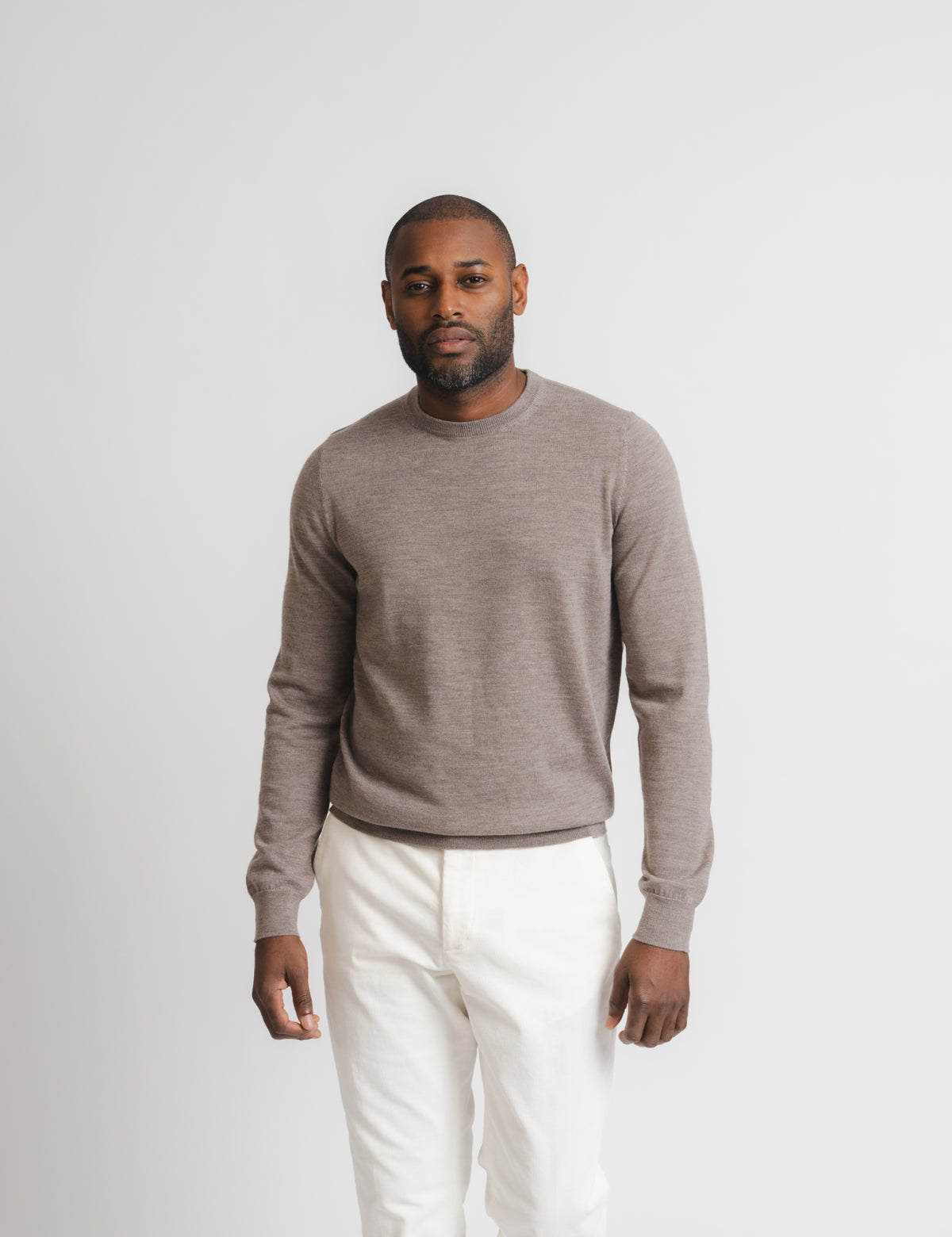 Cashfeel Merino Crewneck - Brown