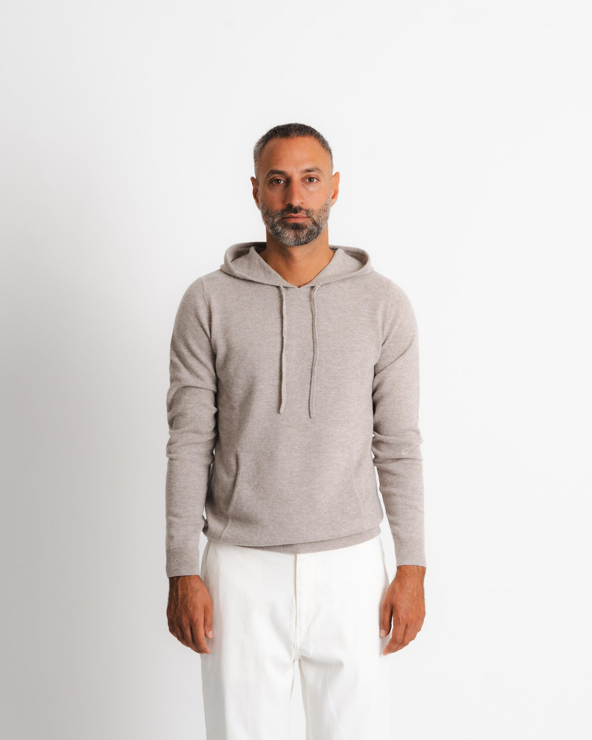 Ull Kashmir Hoodie - Taupe