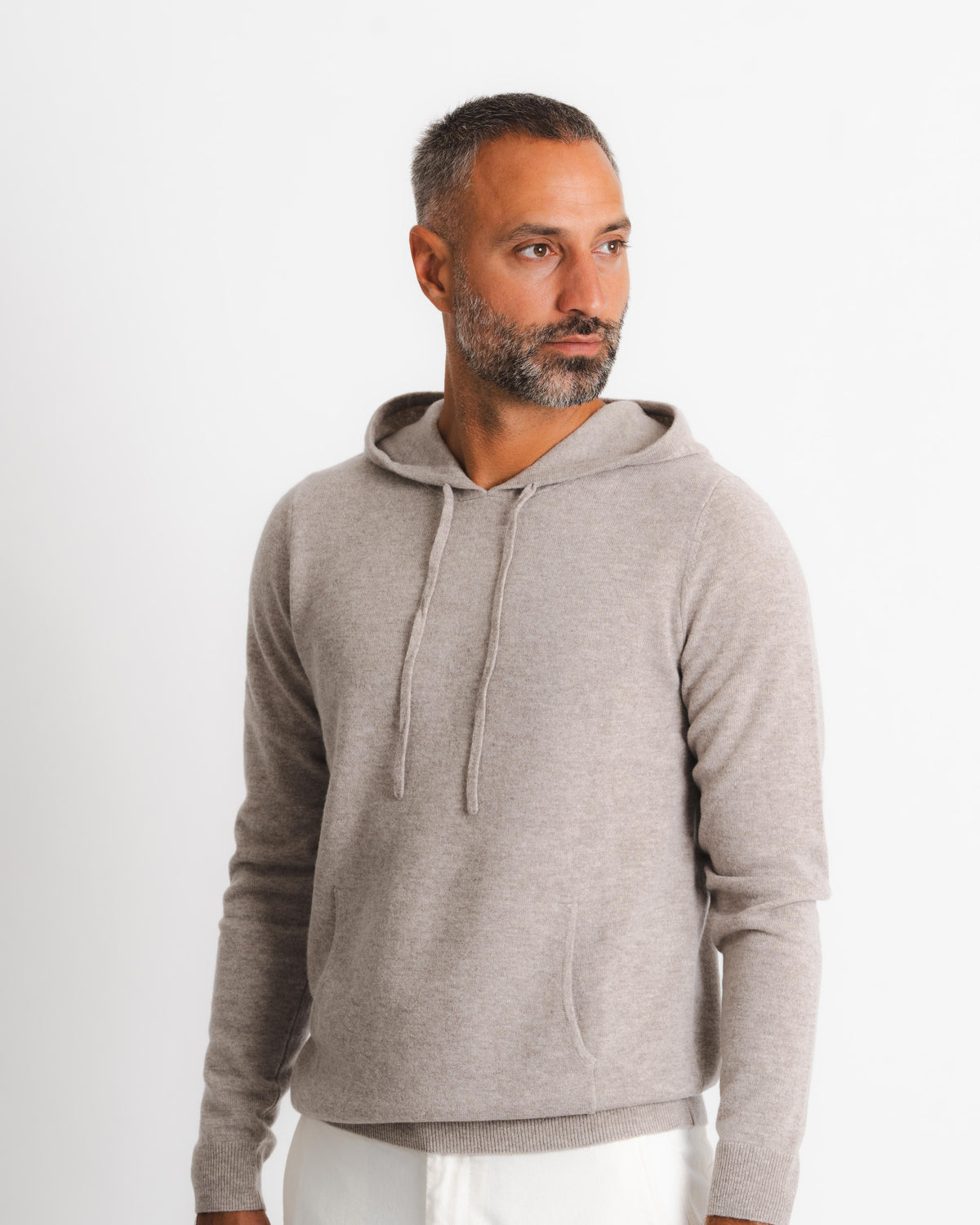 Ull Kashmir Hoodie - Taupe