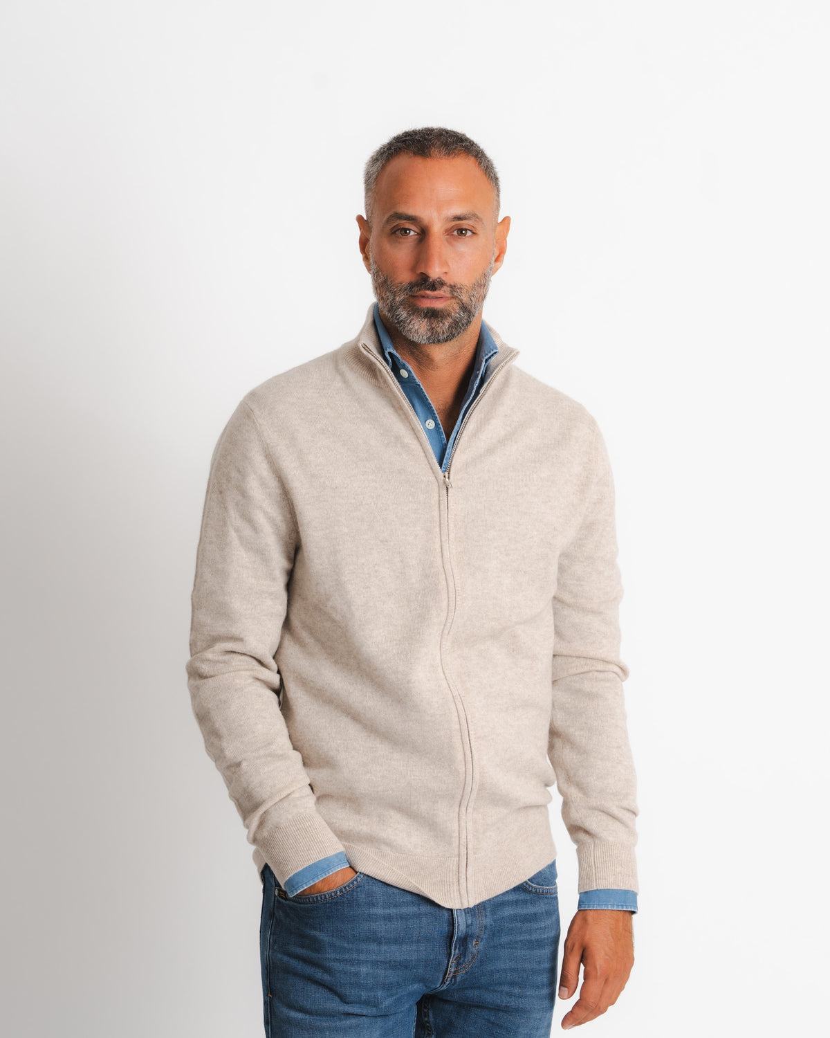 Kashmir Cardigan - Taupe