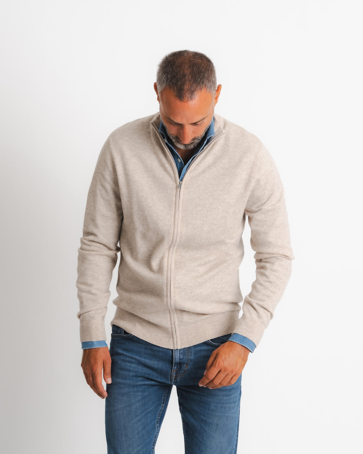 Kashmir Cardigan - Taupe