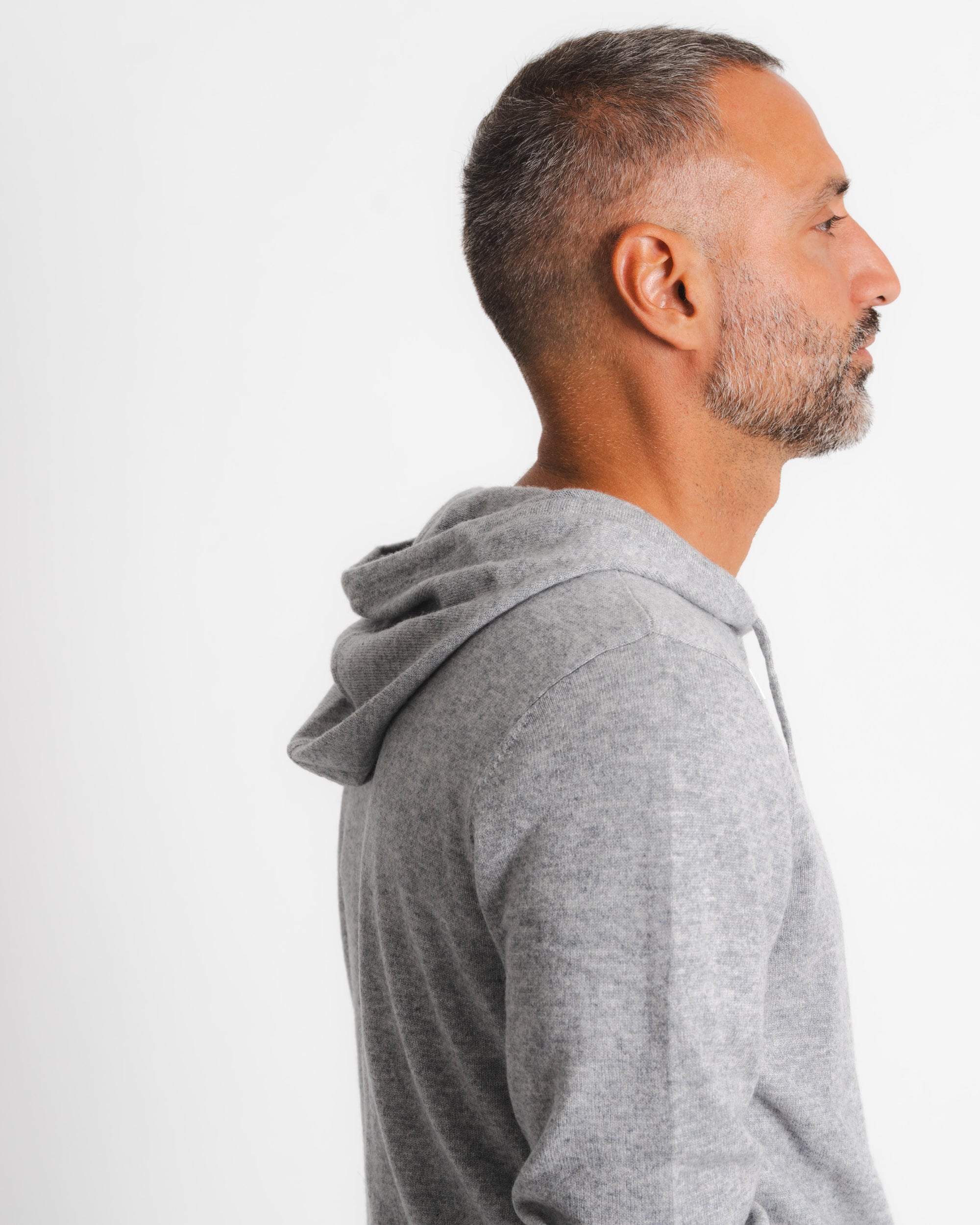 Royal Kashmir Zip Hoodie - Grå