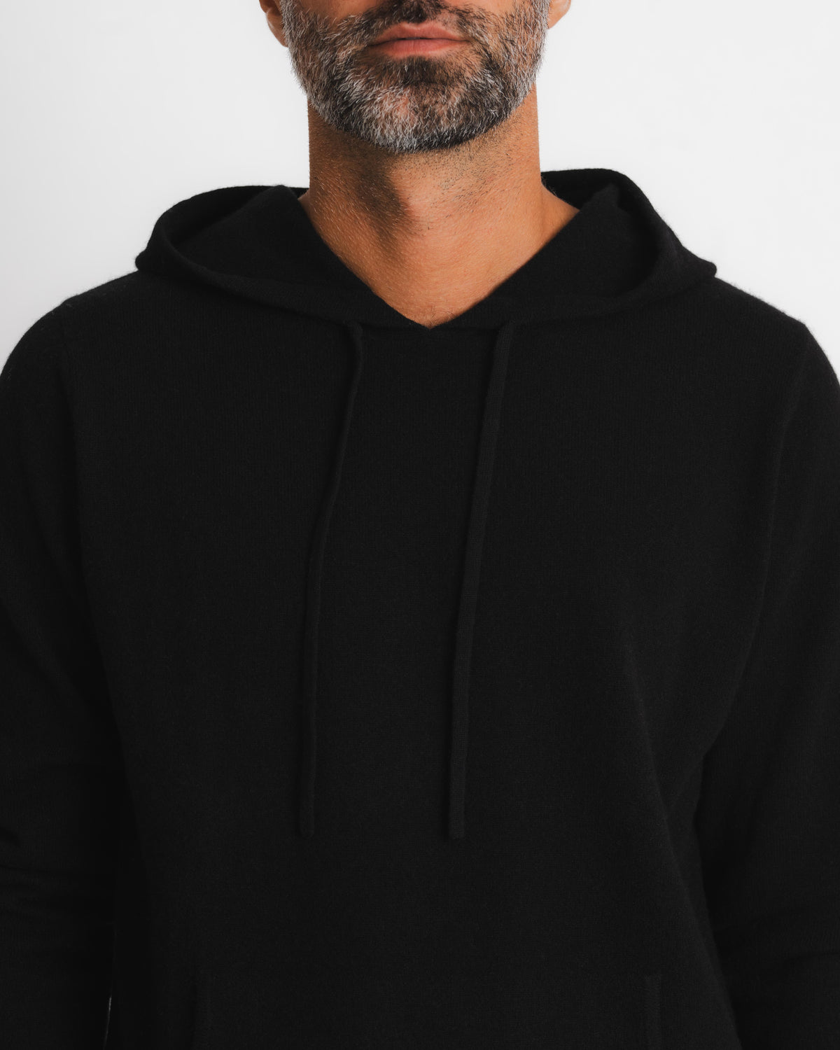Ull Kashmir Hoodie - Svart