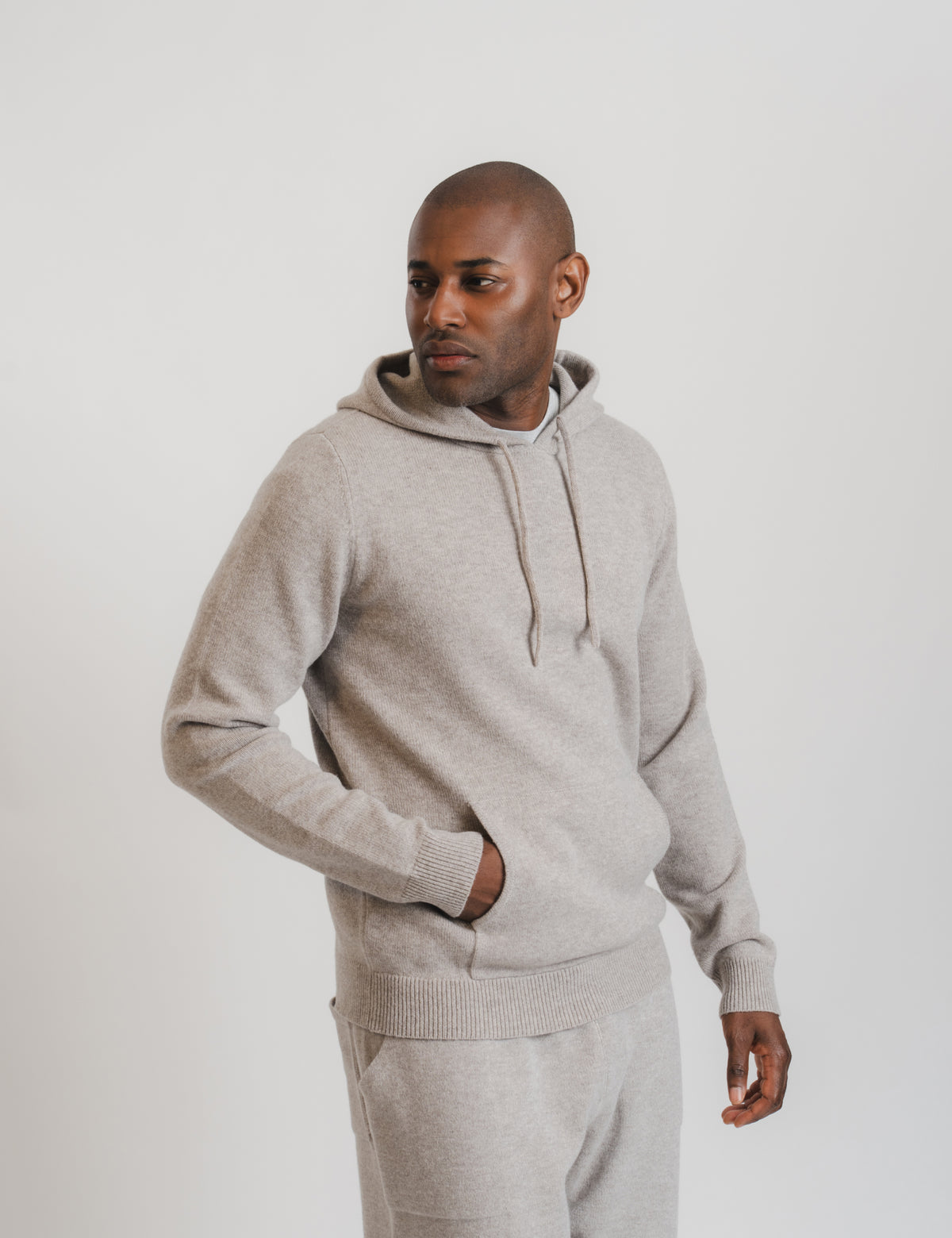 Cashmere Hoodie - Greige