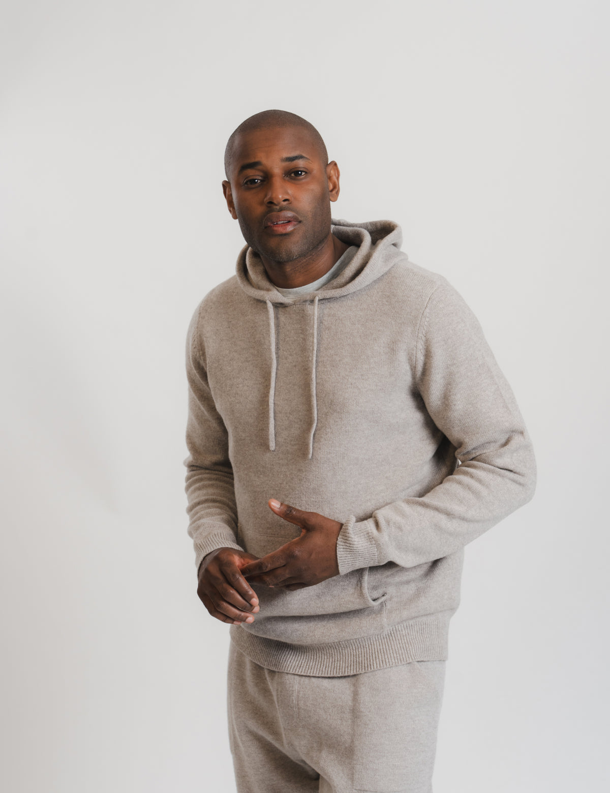 Cashmere Hoodie - Greige