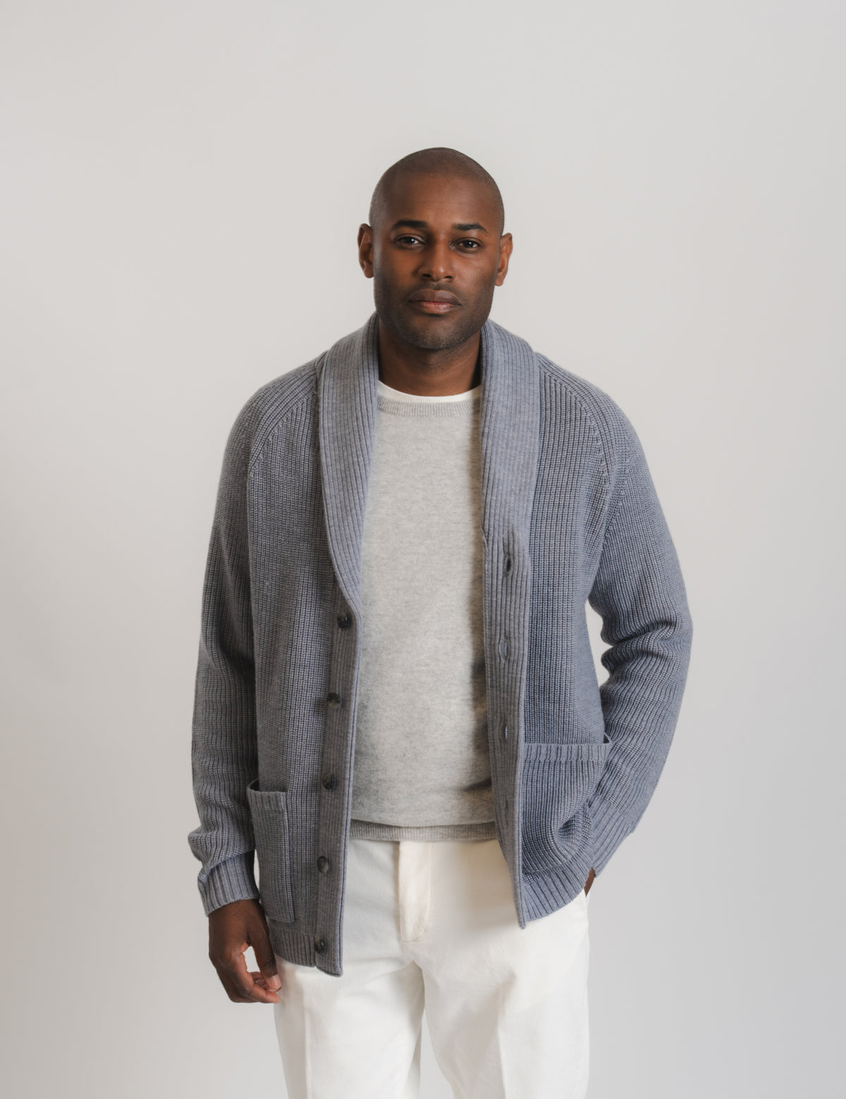 Shawl Cardigan - Grå