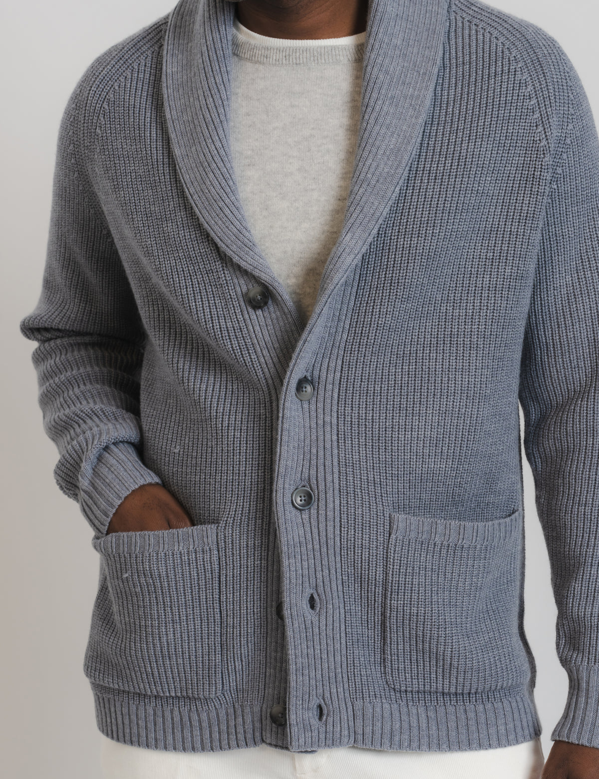 Shawl Cardigan - Grå