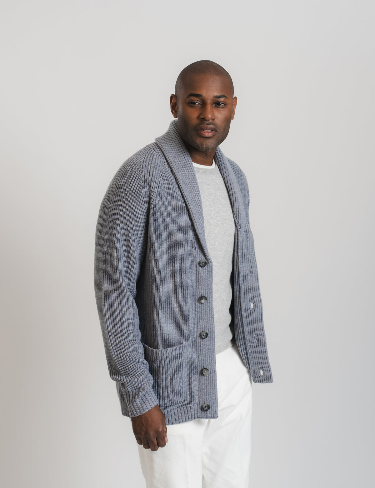 Shawl Cardigan - Grå