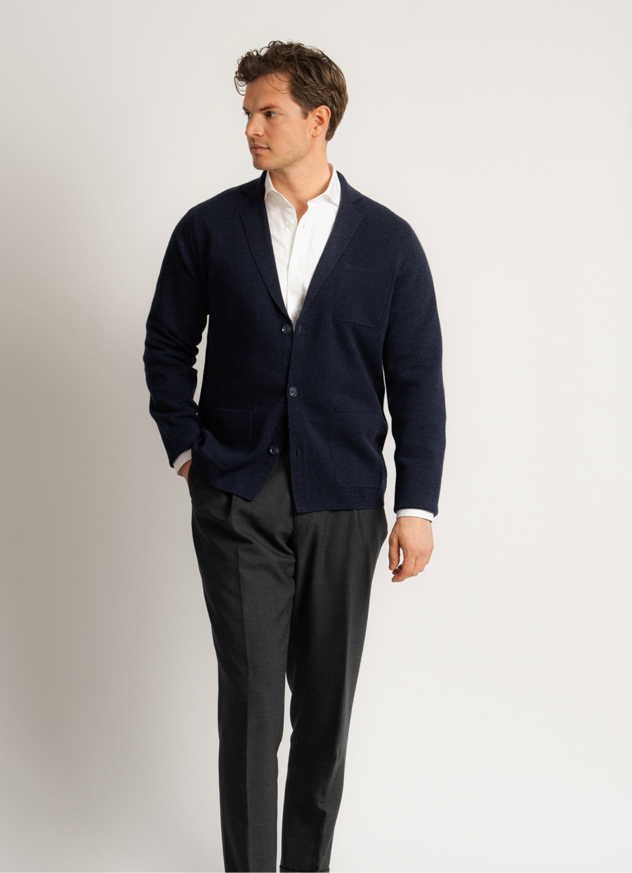 Merino Riviera Blazer - Navy