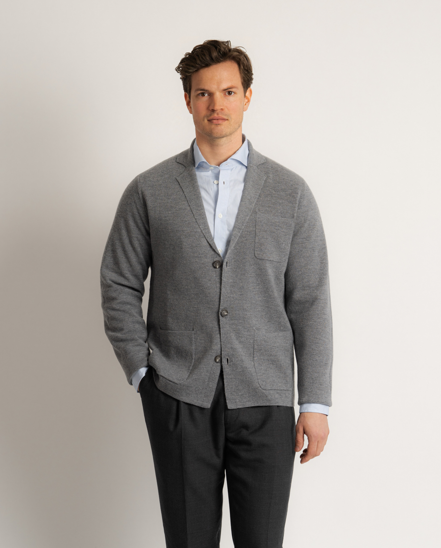 Merino Riviera Blazer - Grey