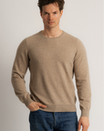 O-Neck Cashmere Sweater - Light Taupe