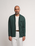Knitted Shirt Cardigan - Green