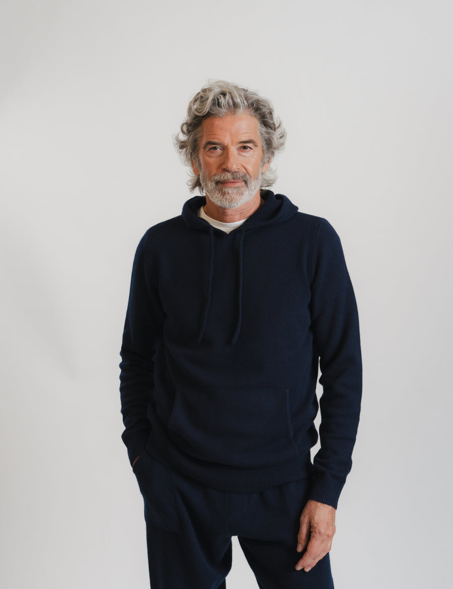 Cashmere Hoodie - Navy